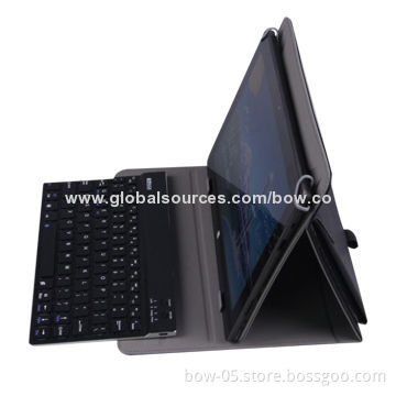 9/10-inch Universal Leather Tablet PC Case with Bluetooth Keyboard, Anti-scratch Design